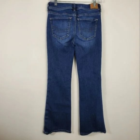 American Eagle Kick Boot Jeans Womens Size 4 X Short Dark Wash Nex Level Stretch - Picture 4 of 5